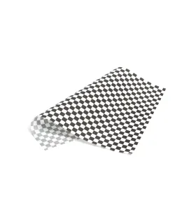 Papel Alimentario 1000 Uds Envoltorio Antigrasas 28x34 Cm cuadrados blanco y negro Comas 7674