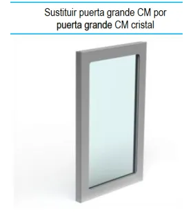 Accesorios Frío Cambio 1 puerta de cristal grande para Contramostrador Oscar Zarzosa Oscar Zarzosa Puerta  CM
