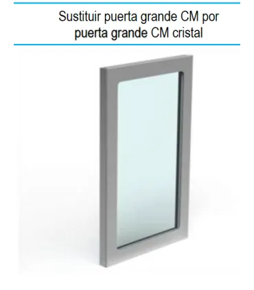 Accesorios Frío Cambio 1 puerta de cristal grande para Contramostrador Oscar Zarzosa Oscar Zarzosa Puerta  CM