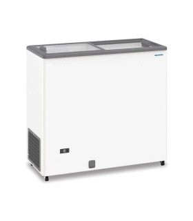 Arcones Congeladores Arcón congelador estrecho tapas cristal temperatura dual SLIM 135 Más que Frío SLIM-135