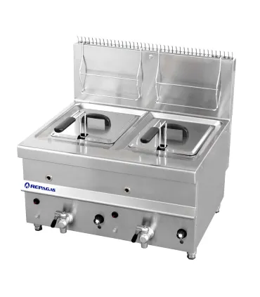 Freidora a gas 12 + 12 litros de sobremesa Repagas Smart Line