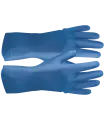 Guante de nitrilo azul 38 cm para uso alimentario