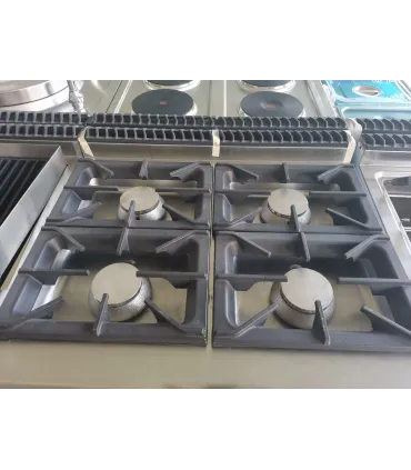 Cocina de 4 fuegos, horno a gas y barbacoa 1200x730mm