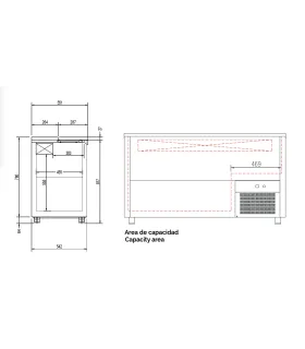 Botelleros Enfriador de botellas todo inox 6 puertas 2970mm EBI-300 Docriluc EBI-300