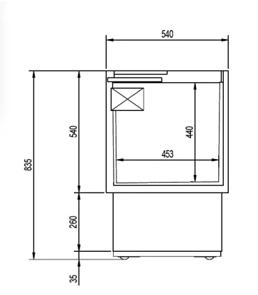 Enfriador de botellas inox 1 puerta 700mm EBEG-70-I