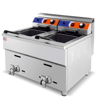 Freidoras a Gas Freidora a gas de 12+12 litros 640x630x645hmm GF-182 Clima Hostelería GF-182