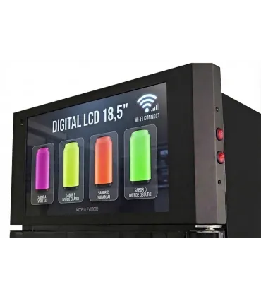 Armarios Expositores Refrigerados Armario Expositor Refrigerado color negro con display publicitario táctil EVO360B Clima Hos...