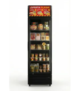 Armarios Expositores Refrigerados Armario Expositor Refrigerado color negro con display publicitario táctil EVO360B Clima Hos...