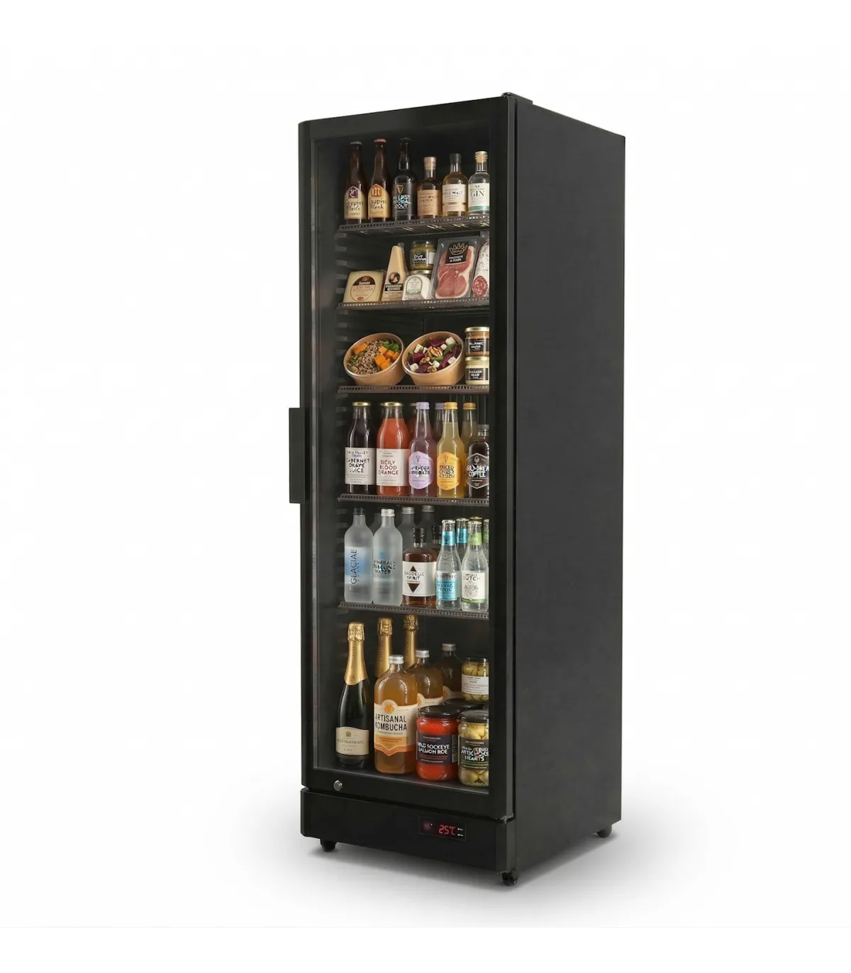 Armarios Expositores Refrigerados Armario Expositor Refrigerado color negro 600 x 595 x1825h mm CS395B Clima Hostelería CS395B