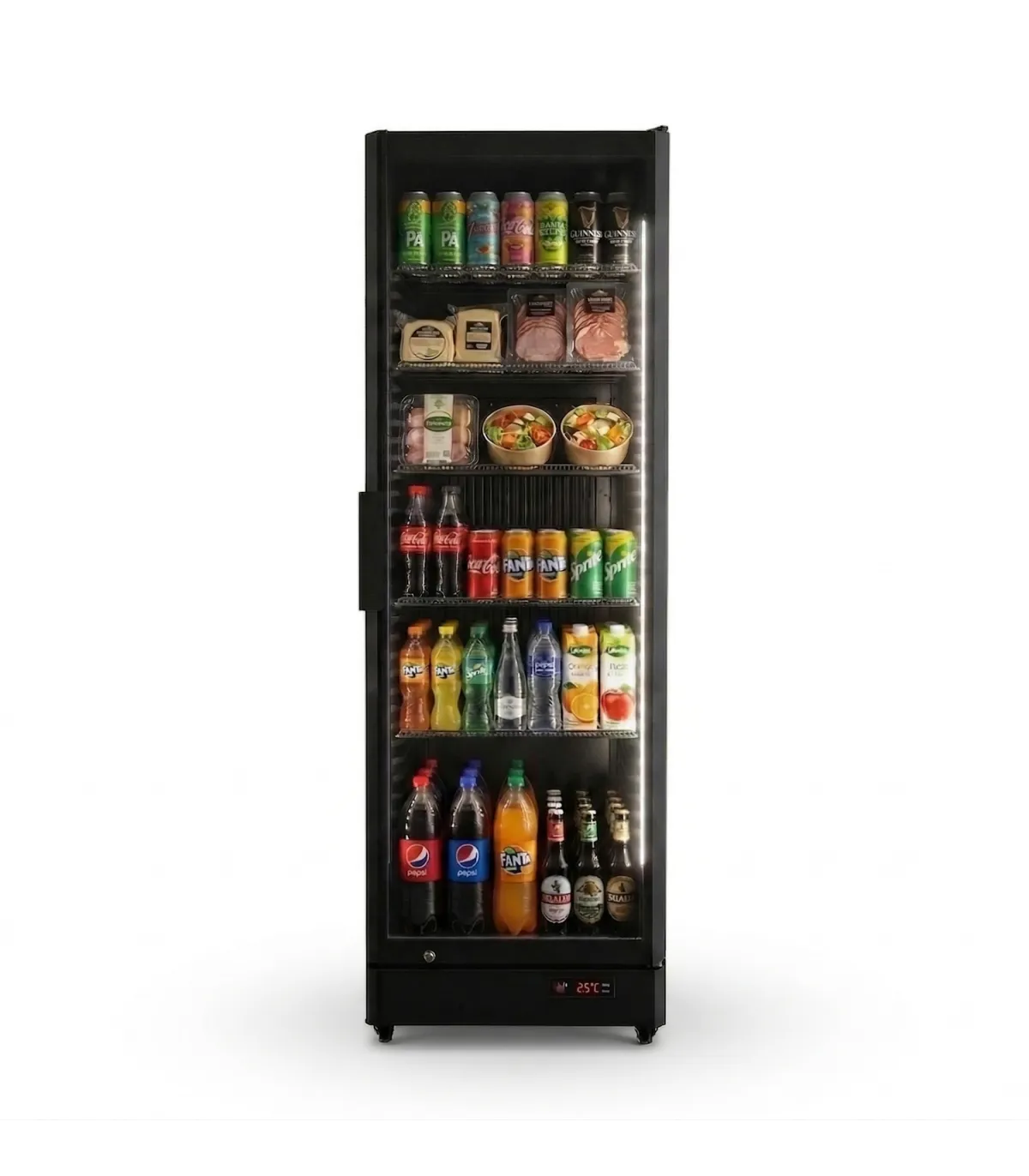 Armarios Expositores Refrigerados Armario Expositor Refrigerado color negro 600 x 595 x1825h mm CS395B Clima Hostelería CS395B