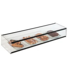 Vitrinas para pastas y bocadillos Vitrina neutra recta 1 piso 1200mm sin puertas VR-120 Vitrinas Gómez