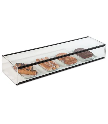 Vitrinas para pastas y bocadillos Vitrina neutra recta 1 piso 1200mm sin puertas VR-120 Vitrinas Gómez