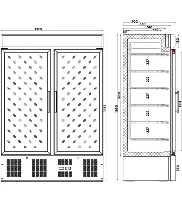 Armarios Expositores Congelados Liquidación Armario Expositor Congelados con 2 Puertas Pivotantes Edenox ACE-902-C HC color n...