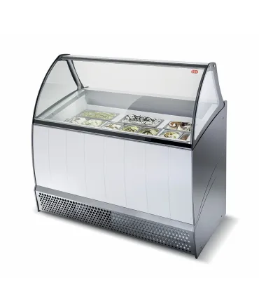 Vitrinas de Helados Vitrina para 10 cubetas de helados 1340x800x1343h mm Bermuda RV10 ISA Italy BERMUDA RV10