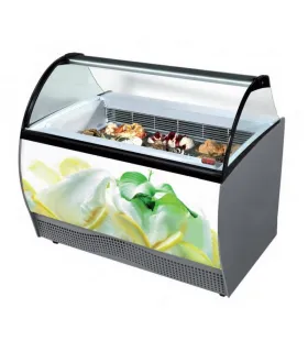 Vitrinas de Helados Vitrina de Helados Cristal Curvo para 10+10 cubetas de 5l Brava 10 ISA Italy Brava 10