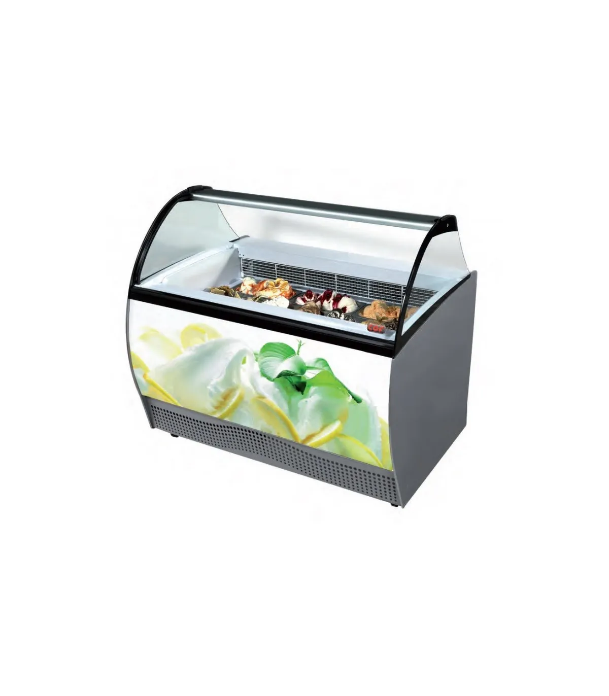 Vitrinas de Helados Vitrina de Helados Cristal Curvo para 10+10 cubetas de 5l Brava 10 ISA Italy Brava 10