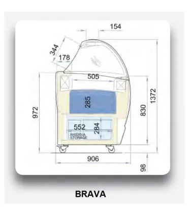 Vitrinas de Helados Vitrina de Helados Cristal Curvo para 10+10 cubetas de 5l Brava 10 ISA Italy Brava 10