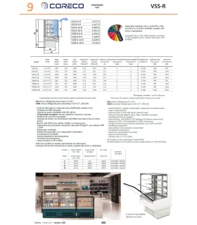 Vitrinas Mostrador Vitrina Expositora Refrigerada 3 estantes Coreco 1650x710x1380h mm VSS-6-16-RG Coreco VSS-6-16-RG