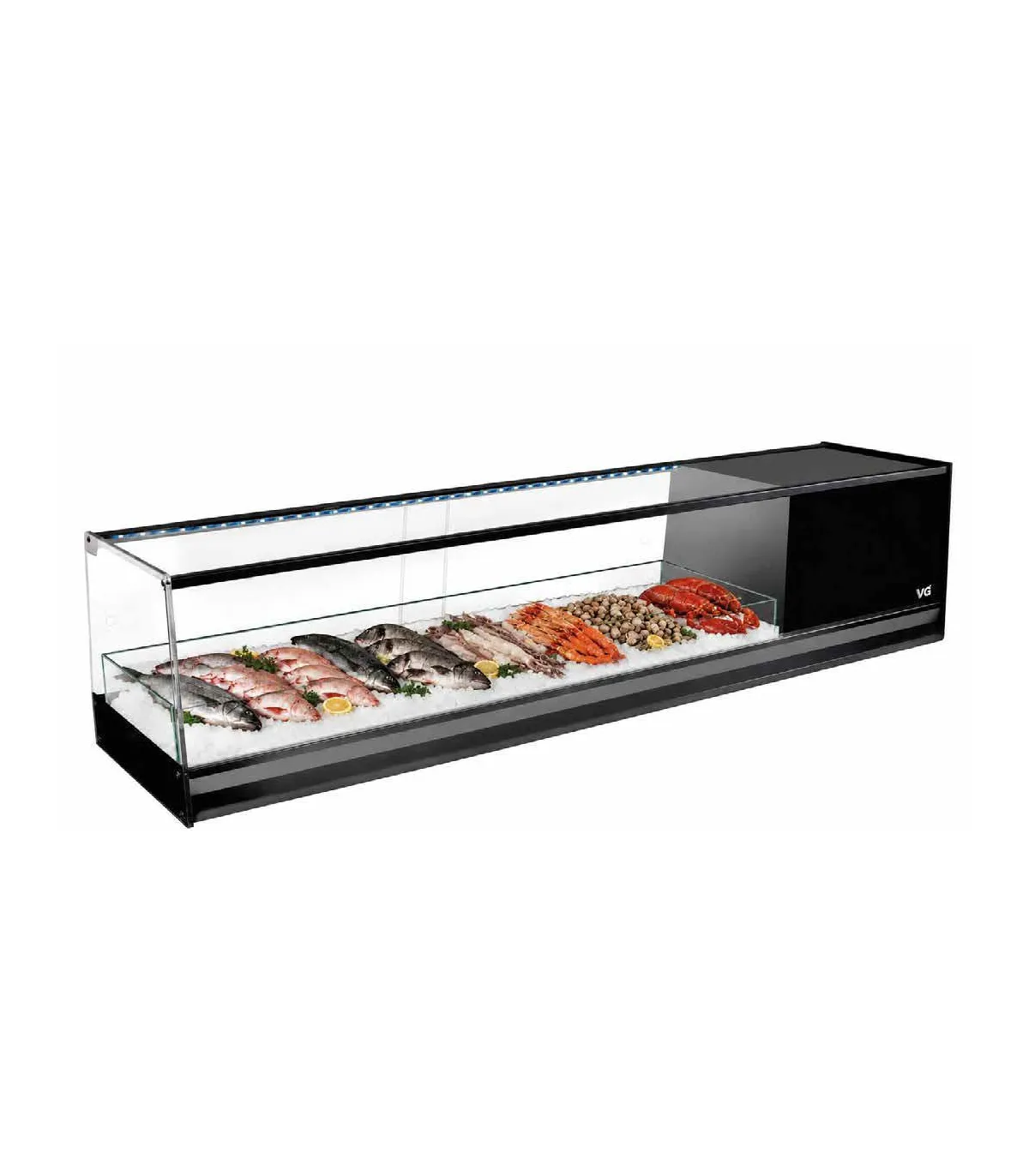 Vitrinas de Pescado Vitrina refrigerada para pescado y marisco sobre hielo ICE Vitrinas Gómez