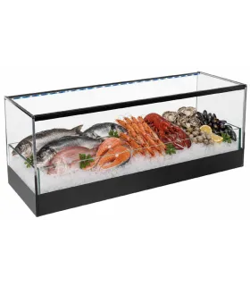 Vitrinas de Pescado Vitrina neutra para pescado y marisco sobre hielo EX-MAR Vitrinas Gómez