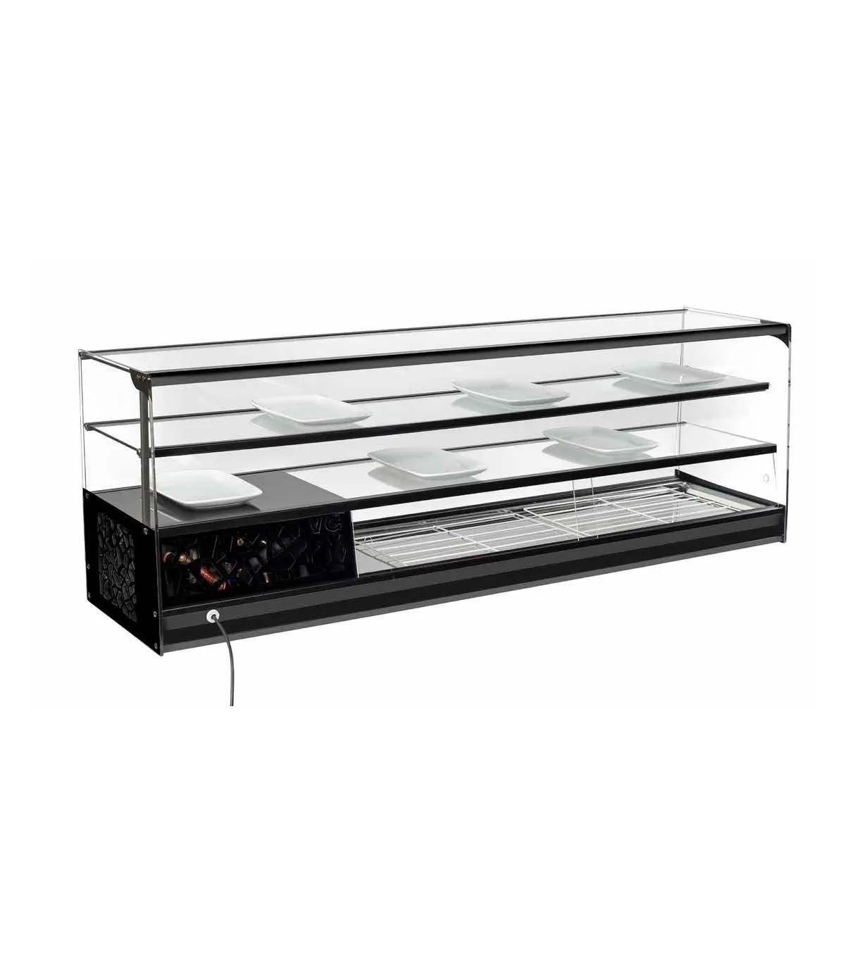 Vitrinas de Tapas Vitrina refrigerada 3 pisos largo 1566mm cuba plana y led A2BF-150 Vitrinas Gómez