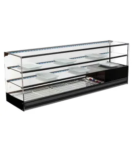 Vitrinas de Tapas Vitrina refrigerada 3 pisos largo 1926mm cuba plana y led A2BF-200 Vitrinas Gómez