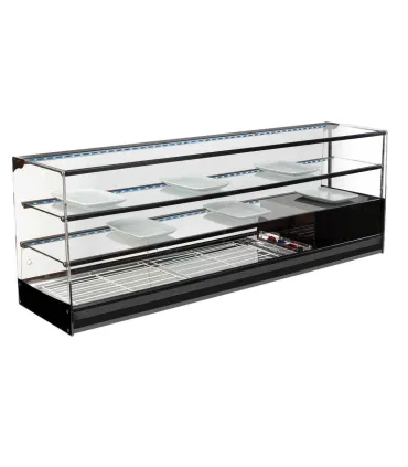 Vitrinas de Tapas Vitrina refrigerada 3 pisos largo 1926mm cuba plana y led A2BF-200 Vitrinas Gómez