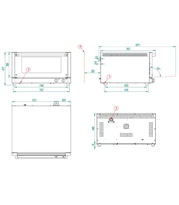 Hornos Eléctricos Horno FM RX-603 3 niveles de 60x40cm ó 3 GN 1/1 FM