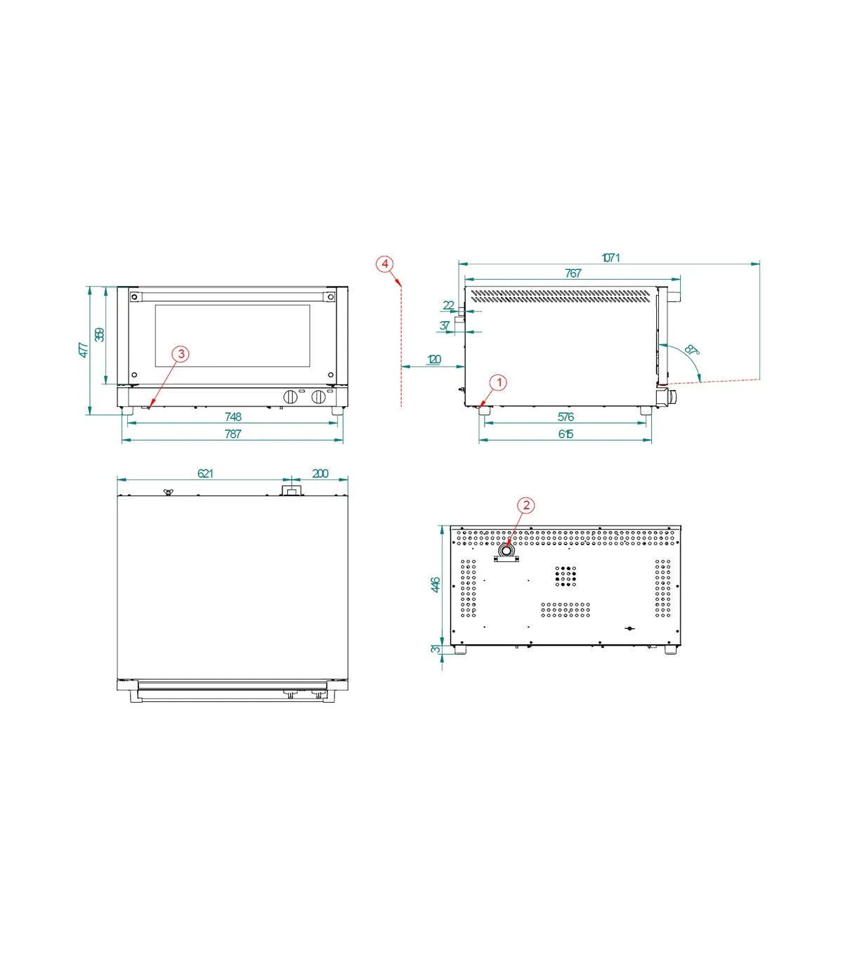 Hornos Eléctricos Horno FM RX-603 3 niveles de 60x40cm ó 3 GN 1/1 FM