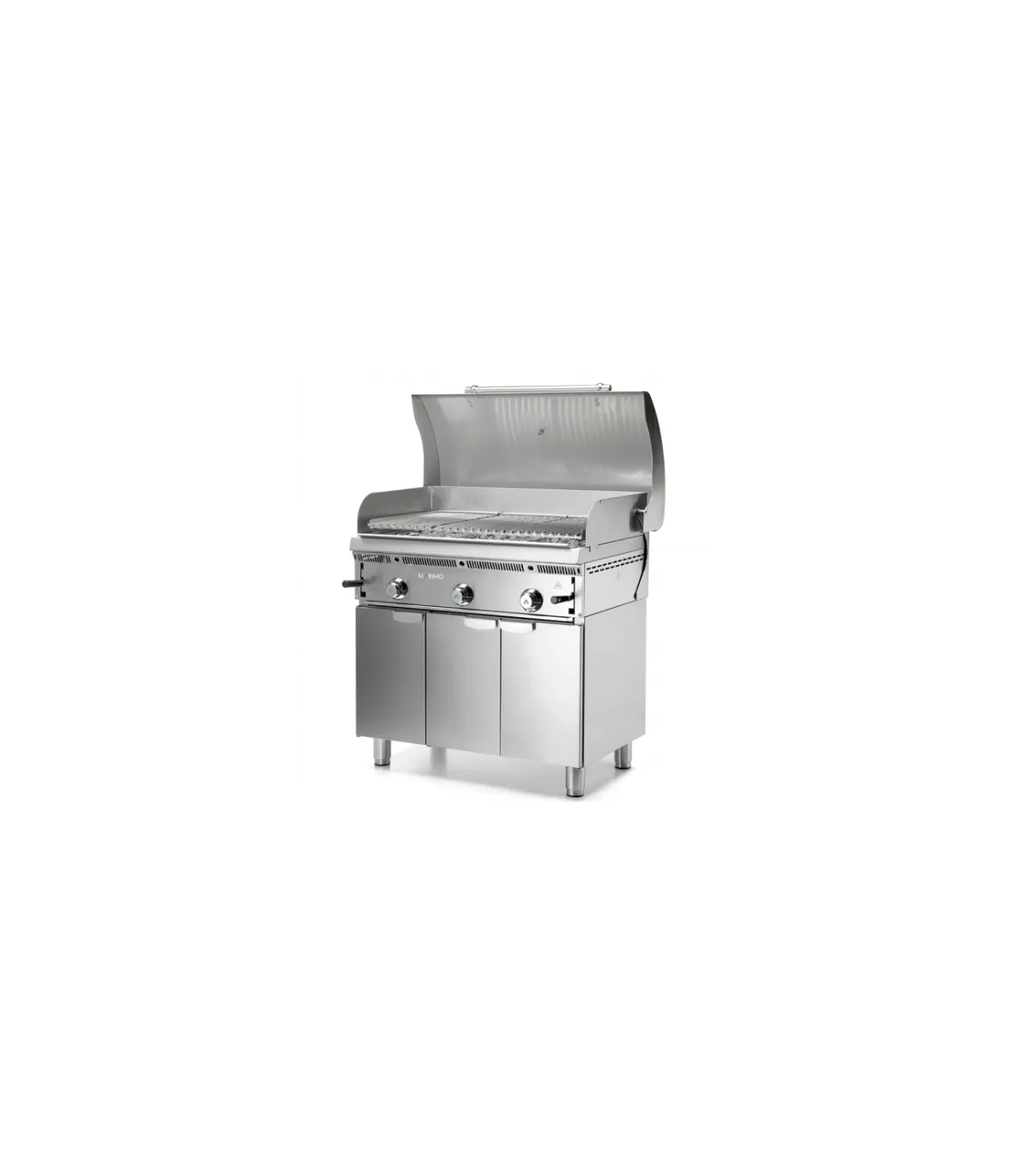 Barbacoas Barbacoa a gas con tapa y mueble inox con puertas Mainho Bras Grill Mainho