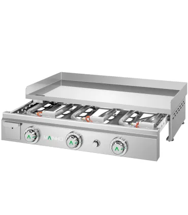 Plancha a Gas de cromo duro 80 cm Mainho Serie MAX-80GC
