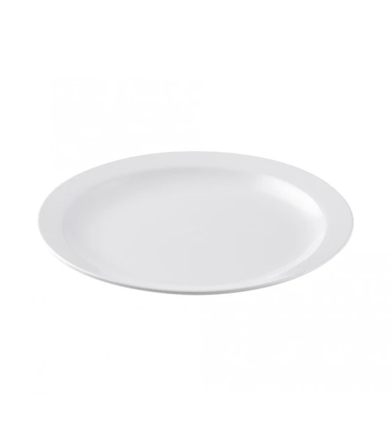 Plato llano en policarbonato 25 cm ( 40 unidades ) Blanco 32