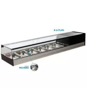 Vitrina refrigerada recta R-4i con 4 bandejas GN 1/3