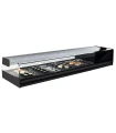 Vitrina refrigerada Sushi de cuba plana 1216mm largo SHS-120i