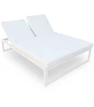 Cama Reclinable Aluminio Blanco 150x200x41cms con Colchón Naútico Bio Plus y Textilene