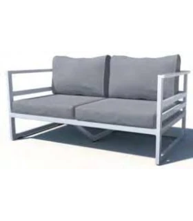 Sillón de 2 Plazas con Brazos en Aluminio en Naútico Bio Plus 142x7...