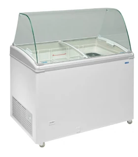 Vitrina curva de Helados tipo arcón TCG 300 para 7 cubetas de 5l