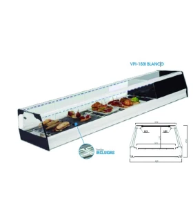 Vitrina refrigerada pinchos autoservicio de 1500mm VPI 150i