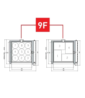 Horno Eléctrico 9 + 9 pizzas 33 cms Citizen PW 9+9 Front