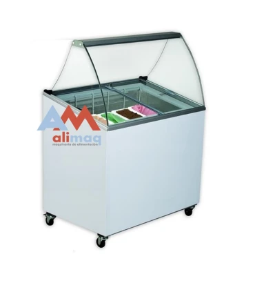 Vitrinas de Helados Vitrina curva de Helados tipo arcón VG 5 para 5 cubetas de 5l Difriho VG 5