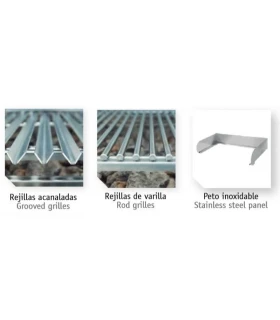 Parrilla a gas inox Bras Grill 90cms Mainho PBI-90