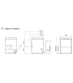 Lavavajillas electrónico doble pared Smeg Easyline 50x50 cms UD510D