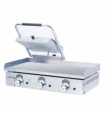 Plancha a gas acero rectificado 80cms con grill de contacto Mainho NS-80+SW-35