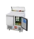 Mesas Frías Fondo 700mm Mesa Fría Inox preparación de pizza y ensalada para 5 GN 1/6 MPI-100 Importación MPI-100