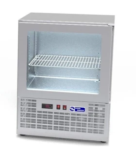 Escarchador de copas inox 1 puerta cristal y luz LED EC-95-V