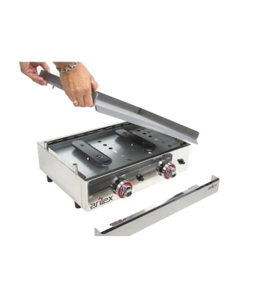 Planchas a Gas Plancha a gas en acero laminado 6 mm de 1 metro de ancho 100PGL Arilex 100PGLN