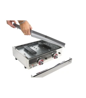 Plancha a gas 2 zonas serie DUO 80 cms de largo 4040PGLL