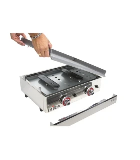 Plancha a gas en acero rectificado 15 mm 81 cms de ancho 80PGR