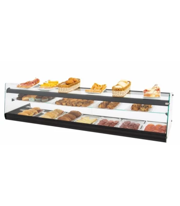 Vitrinas para pastas y bocadillos Vitrina expositora neutra 1450mm de 3 pisos Arilex NEUTRA TRIPLE