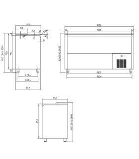 Botellero 3 puertas inox 1500mm en inox Edenox EB-150-I